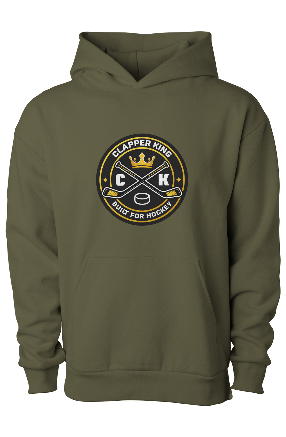 Clapper King Built for Hockey Adult Hoodie