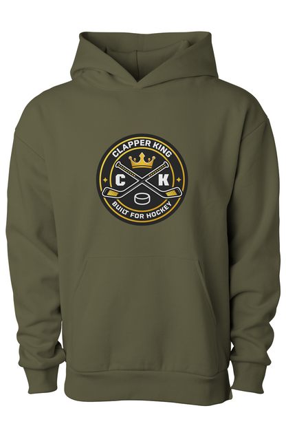 Clapper King Built for Hockey Adult Hoodie