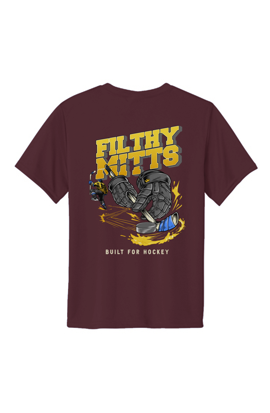Filthy Mitts Gold Clapper King Youth Performance Tee