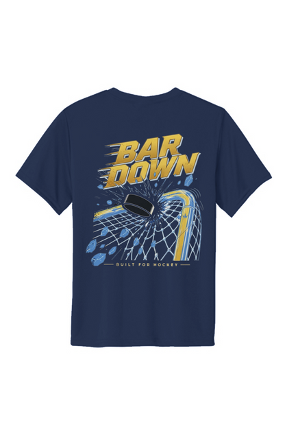 Bar Down Gold Clapper King Youth Performance Tee