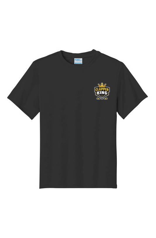 claps Bombs Gold Clapper King Youth Performance Tee