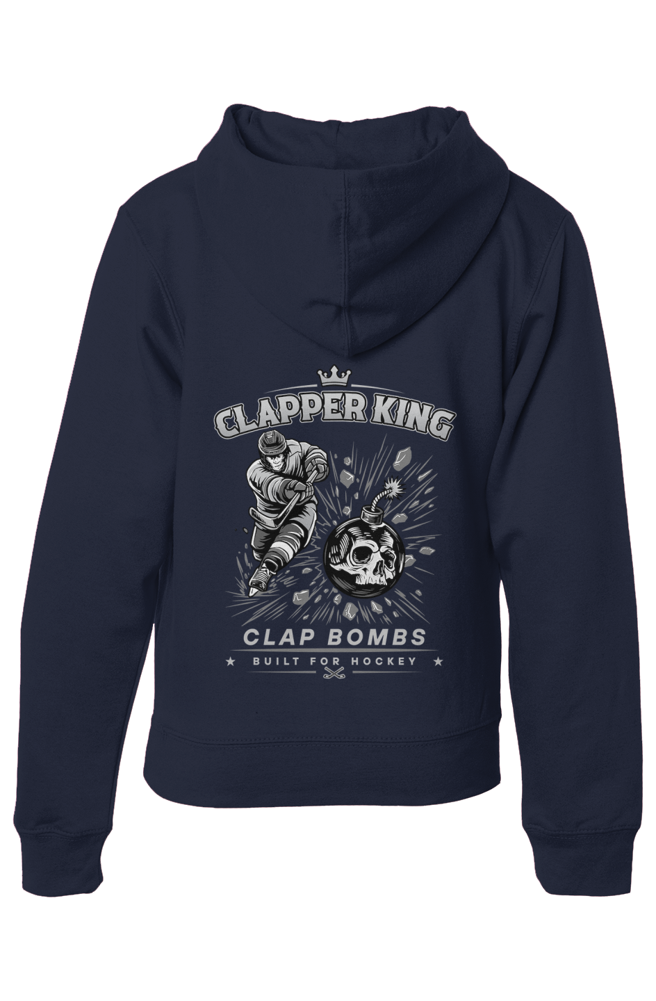 Claps Bombs Silver Clapper King Youth Hoodie